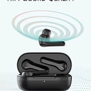 Wireless Earbuds, GRV T5 Bluetooth 5.0 Earbuds with Microphone 34H Playtime Touch Control Clear Call IPX7 Waterproof, Earbud & in-Ear Headphones for Sports (Black)