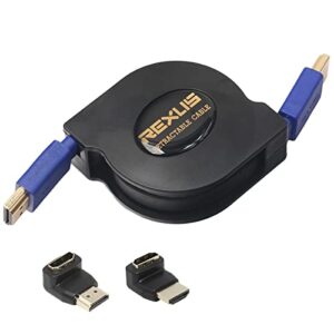 northbear retractable hdmi cable super speed 1 m/1.8m 3 in 1 3d + 90°/270° male to female adapter converter (6ft(1.8m)) 1
