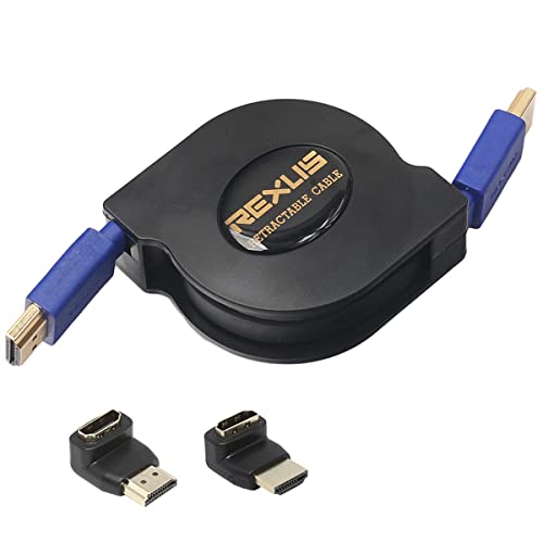 Northbear Retractable HDMI Cable Super Speed 1 M/1.8M 3 in 1 3D + 90°/270° Male to Female Adapter Converter (6ft(1.8M)) 1