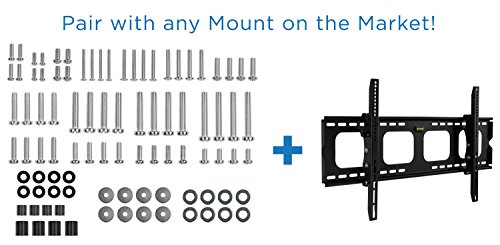 Mount-It! TV Mounting Hardware Kit, Universal VESA Wall Mount Screw, Washer, Spacer Pack (M4 M5 M6 M8) for TV and Monitor Mounting