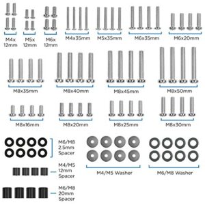 Mount-It! TV Mounting Hardware Kit, Universal VESA Wall Mount Screw, Washer, Spacer Pack (M4 M5 M6 M8) for TV and Monitor Mounting