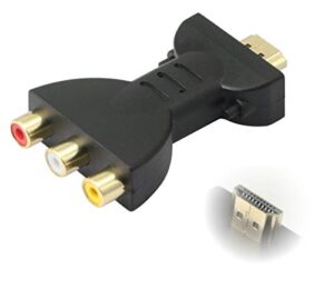 yaodhaod hdmi to 3 rca adapter, hdmi-av adapter, av video audio converter adapter (red, white, yellow) (regular version)