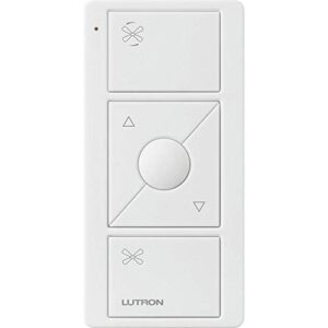 lutron pico smart remote for caséta smart fan speed control, pj2-3brl-gwh-f01, white
