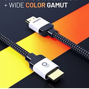 ECHOGEAR HDMI Cables - 8 Foot Certified Ultra High Speed Cable with Flexible Braided Jacket - Get 4k @ 120Hz On PS5 & Xbox Series X - Supports 8k, HDR, eArc, Dolby Vision, & More