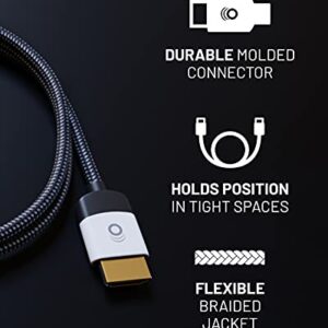 ECHOGEAR HDMI Cables - 8 Foot Certified Ultra High Speed Cable with Flexible Braided Jacket - Get 4k @ 120Hz On PS5 & Xbox Series X - Supports 8k, HDR, eArc, Dolby Vision, & More