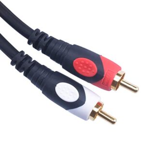 Devinal 1/4 to RCA Cable, Dual RCA to Dual 1/4 TS Interconnect Cable, Double 6.35mm Mono to 2 RCA/Phono Stereo Patch Cable Cord Adapter 20 Foot 6m