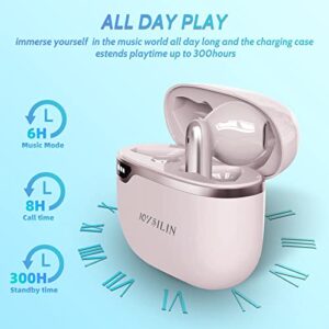 JOYSILIN - True Wireless Earbuds - in-Ear Bluetooth Headphones - Built-in Microphone and Wireless Charging case - 36-Hour Loop - Sports Waterproof - Grey