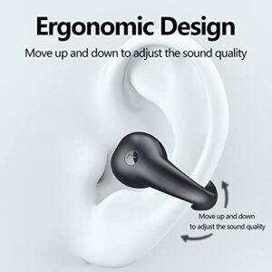 Lefthigh New Bluetooth 5.3 Wireless Headset, Mini Private Mode True Wireless, Binaural in-Ear Waterproof Noise Cancellation, Finger Control HiFi Sound for Sports Open Ear Headset