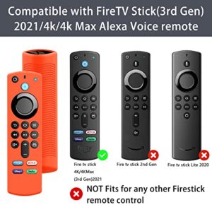 [4 Pack] WOFRO Remote Cover for Firestick 3rd Gen(2021) Firesticktvs 4k/4K Max Lightweight Anti Slip Shockproof Alexa Voice Remote Silicone Protective Case Glow in The Dark