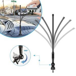 JSZAAHZ Car Radio Antenna Waterproof Marine Antenna AM FM Golf Cart ATV UTV RV Car Stereo Radio Antenna Boat Mast Flexible Radio Antenna for Truck Excavator Tractor RVR Yacht Pontoon