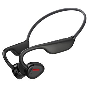 VIDONN Open Ear Headphones, Bluetooth Headset with Microphone, Beyond Bone Conduction- IPX6 Waterproof Sport Headset for Running, Cycling, Hiking, Driving (Black)