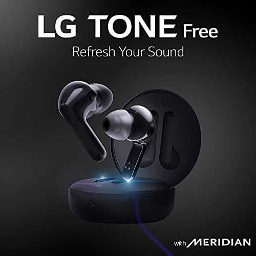 LG TONE Free HBS-FN6 Bluetooth Wireless Stereo Earbuds - Black (Renewed)