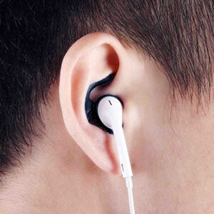 Ear Hooks Ear Cover Designed for Apple AirPods 1 and 2,Accessories for Running, Jogging, Cycling, Gym (3 White + 1 Black)