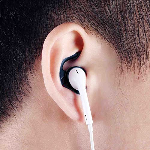 Ear Hooks Ear Cover Designed for Apple AirPods 1 and 2,Accessories for Running, Jogging, Cycling, Gym (3 White + 1 Black)