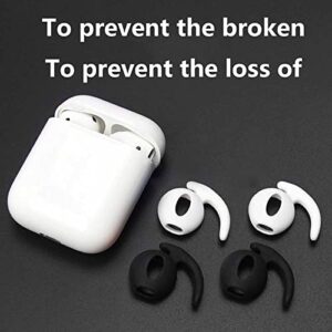 Ear Hooks Ear Cover Designed for Apple AirPods 1 and 2,Accessories for Running, Jogging, Cycling, Gym (3 White + 1 Black)