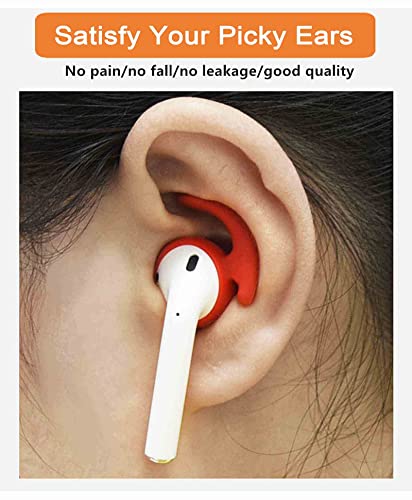 Ear Hooks Ear Cover Designed for Apple AirPods 1 and 2,Accessories for Running, Jogging, Cycling, Gym (3 White + 1 Black)