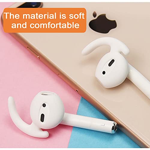Ear Hooks Ear Cover Designed for Apple AirPods 1 and 2,Accessories for Running, Jogging, Cycling, Gym (3 White + 1 Black)