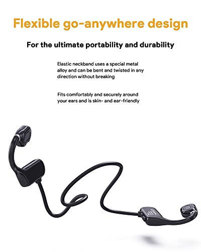 MEE audio AirHooks Open Ear Headphones - Lightweight, Comfortable, Sweatproof Wireless Bluetooth Earbuds with Mic and High Audio Clarity Let You Hear Your Surroundings for Safer Workouts and Running