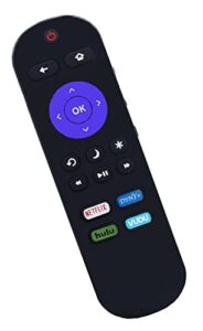 universal for roku tv remote, replacement for tcl/onn/philips/sanyo/rca/jvc/lg/haier/hitachi/magnavox/element/westinghouse roku tv – no setup needed