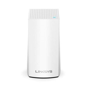 linksys velop whole home wifi router white dual-band series, 1500 sq ft coverage, 1 pack expandable! (ac1200) (renewed)