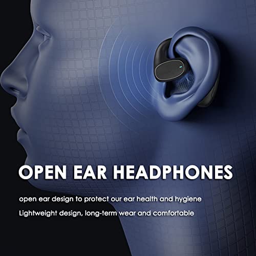 Open Ear Headphones Wireless Bluetooth Running Earbuds with Earhooks Air Bone Conduction Headphones Bluetooth Over The Ear Wireless Earbuds for Gym Cycling Open Ear Bone Conduction Earbuds Head Set