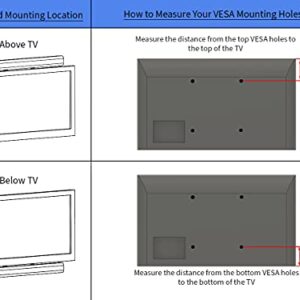 VIVO Steel Speaker Mount Designed for Sonos Arc Soundbar, Above or Below Wall Mounted TV, Fits VESA Widths up to 600mm, Black, MOUNT-SONOS3T