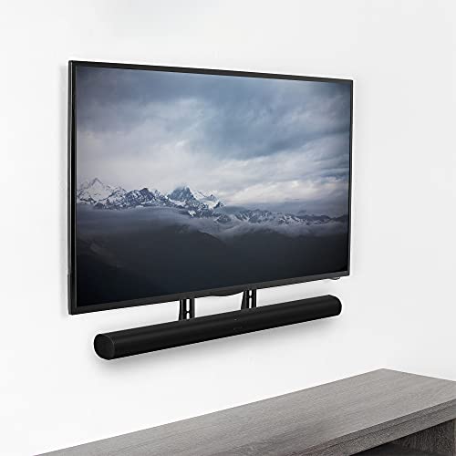 VIVO Steel Speaker Mount Designed for Sonos Arc Soundbar, Above or Below Wall Mounted TV, Fits VESA Widths up to 600mm, Black, MOUNT-SONOS3T