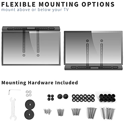 VIVO Steel Speaker Mount Designed for Sonos Arc Soundbar, Above or Below Wall Mounted TV, Fits VESA Widths up to 600mm, Black, MOUNT-SONOS3T