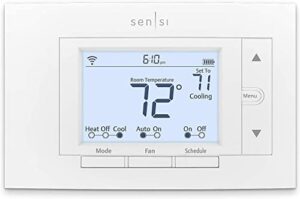 emerson sensi st55u smart wi-fi thermostat, white