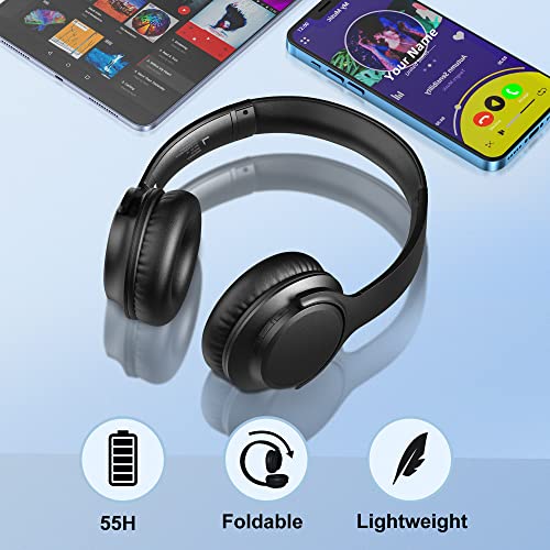 ZIOCOM Wireless Bluetooth Headphone for TV Watching with Transmitter, Digital Optical/Aux/RCA, Bluetooth Audio Transmitter for TV, Long Range, Foldable Over Ear Bluetooth Headphone, 55H Playtime