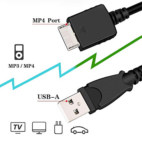 Replacement MP3 MP4 Player USB Charger Cable Compatible with Sony Walkman NWZ Charging Cable for A Series, S Series, E Series, X Series, Z Series