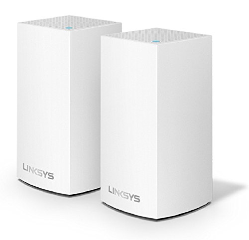 Linksys WHW0203 Velop Home Mesh Wi-Fi System Bundle (Dual/Tri-Band Combo) - Wi-Fi Router/Wi-Fi Extender for Whole-Home Mesh Network (3-Pack, White)