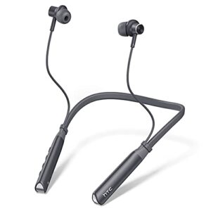 htc bluetooth headphones, anc in ear sport earbuds ipx5 waterproof bluetooth 5.0 stereo sounds wireless earphones w/mic, noise cancelling headsets w/16 hrs playtime for gym jogging