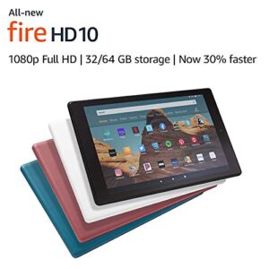 certified refurbished fire hd 10 tablet (10.1″ 1080p full hd display, 32 gb) – black (2019 release)