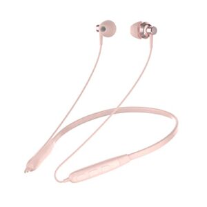 soundmagic s20bt neckband bluetooth headphones wireless earphones hifi stereo in ear headset with microphone lightweight sports earbuds long playtime stable connection pink