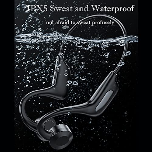 Bone Conduction Headphones Wireless Bluetooth Earphones Open Ear IPX5 Waterproof Long Battery Life Sports Headphone with Microphone Headset for Running Cycling Hiking Workout Driving Android iOS Pink