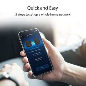 ASUS ZenWiFi AC Whole-Home Tri-Band Mesh System (CT8 2 Pack Charcoal) Coverage up to 5,400 sq.ft, AC3000, WiFi, Life-time Free Network Security and Parental Controls, 4X Gigabit Ports, 3 SSIDs