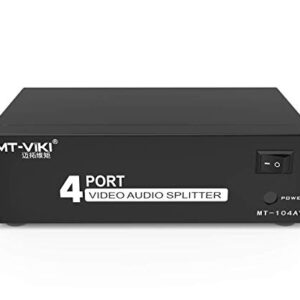 MT-VIKI 4 Way 3 RCA Splitter Composite Video Audio Distribution (1 in 4 Out)