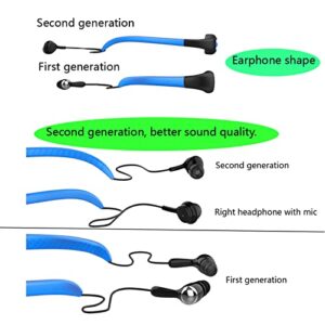 Headphones Bluetooth Waterproof for Swimming, Upgraded IPX8 Neckbands Underwater in Ear Earphone with Mic, HD Stereo Sound 8G ROM MP3 Player Earbuds Headset for Sports Running Cycling, Blue