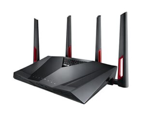 asus ac3100 wifi gaming router (rt-ac88u) – dual band gigabit wireless router, wtfast game accelerator, streaming, aimesh compatible, included lifetime internet security, adaptive qos, mu-mimo