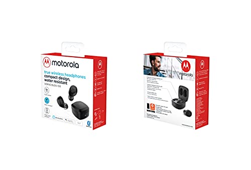 Motorola Vervebuds 100 Earbud Headphones, Waterproof True Wireless Earbuds, Bluetooth 5.0 in-Ear with Hands-Free Call Microphone