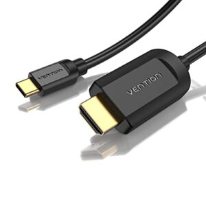 vention usb c to hdmi cable 4k 6.6ft high speed usb type c to hdmi cable adapter thunderbolt 3 compatible for macbook pro/air 2020 ipad air 4 ipad pro 2021 imac galaxy s20 tv and more