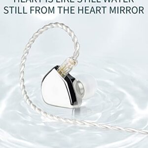 Hzsound Heart Mirror HiFi in Ear Monitor Earphone High Sound Quality Carbon Nanotube CNT Dynamic Driver High Resolution Noise Canceling Headphone Mirror Treatment