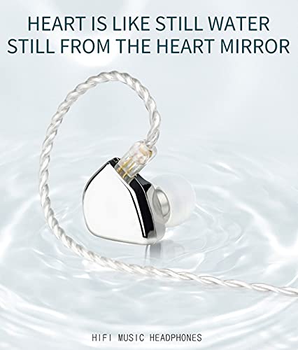 Hzsound Heart Mirror HiFi in Ear Monitor Earphone High Sound Quality Carbon Nanotube CNT Dynamic Driver High Resolution Noise Canceling Headphone Mirror Treatment