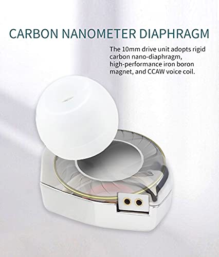 Hzsound Heart Mirror HiFi in Ear Monitor Earphone High Sound Quality Carbon Nanotube CNT Dynamic Driver High Resolution Noise Canceling Headphone Mirror Treatment