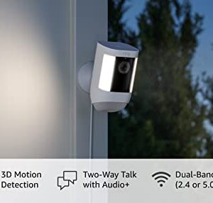 Introducing Ring Spotlight Cam Pro, Plug-In | 3D Motion Detection, Two-Way Talk with Audio+, and Dual-Band Wifi (2022 release) - White