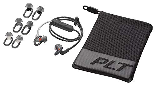 Plantronics BackBeat FIT 305 Sweatproof Sport Earbuds, Wireless Headphones, Black/Grey (Renewed)