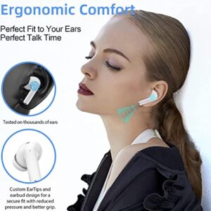 Wireless Earbuds Wireless Bluetooth 5.1 Earbuds Noise Cancelling Fast Charging IPX7 Waterproof Ear Buds Stereo Sports in-Ear Earphones