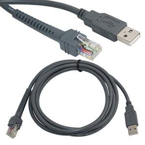 blastcase 1 x usb a male to rj45 cable 7ft 2m for symbol barcode scanner ls4278 ls2208 2208ap