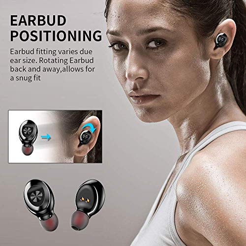 Wireless Earbuds, Mini Bluetooth 5.0 Earphones with Charging Case,IPX5 Waterproof, in-Ear Built-in Mic Headset Deep Bass Stereo for Sport Running 22